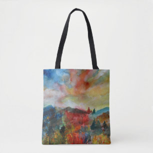 Tote Bolsa de Aquarela de outono