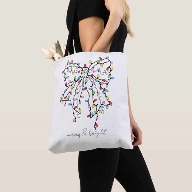 Tote Bolsa De Arco E Feriado Brilhante (Close Up)