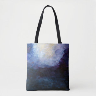 Tote Bolsa de Arte Azul Abstrat Metafísica