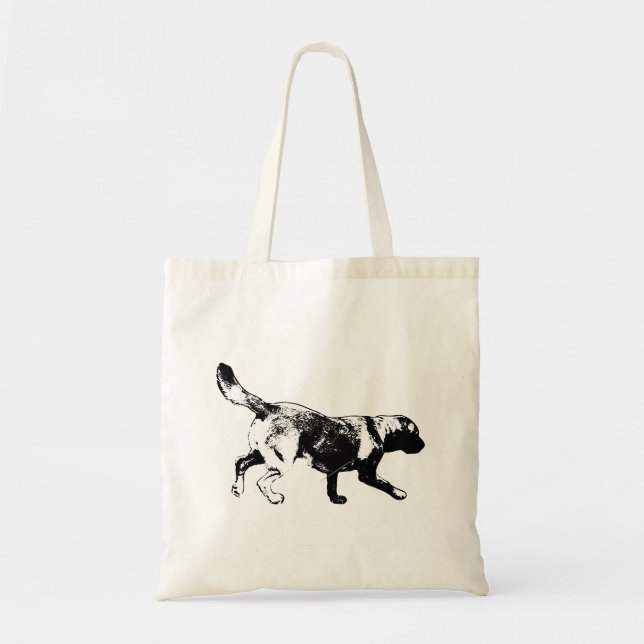 Tote Bolsa de Arte de Labrador em Execução (Frente)