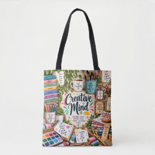 Tote Bolsa de Arte e Artesanato para Mente Criativa