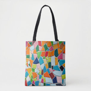Tote bolsa de azulejos em mosaico