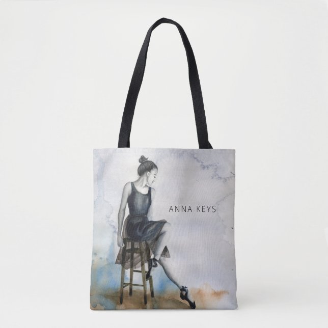 Tote Bolsa de balé de dançarina de água (Frente)