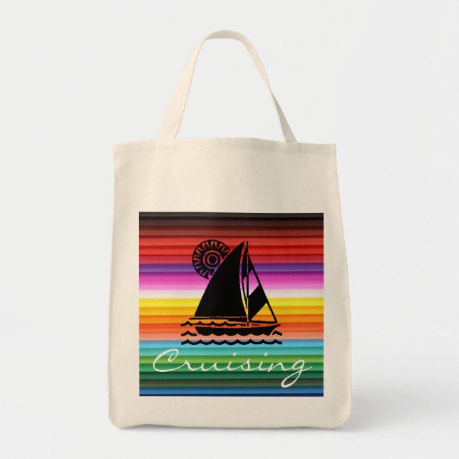 Tote Bolsa de barco a vela em cruzeiro (Frente)
