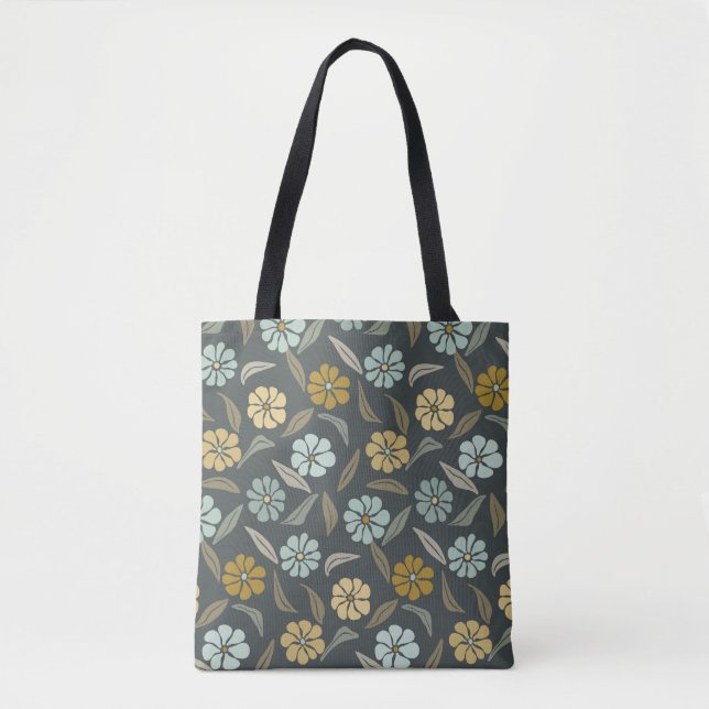 Tote Bolsa de Bloom Botânico Verde (Frente)