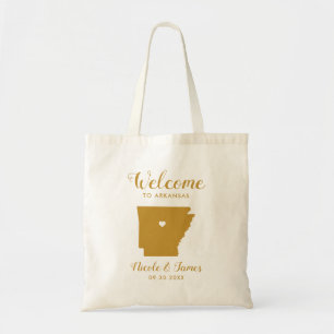 Tote Bolsa de Boas-vindas ao Casamento Arkansa, Dourado