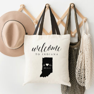 Tote Bolsa de Boas-vindas ao Casamento Silhouette do Es