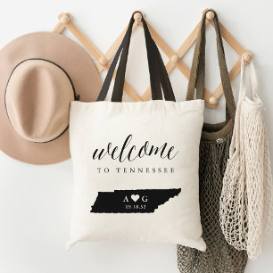 Tote Bolsa de Boas-vindas ao Casamento Silhouette do Es