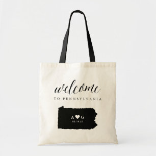Tote Bolsa de Boas-vindas ao Casamento Silhouette do Es