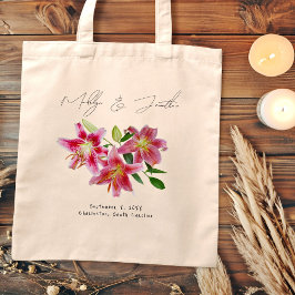 Tote Bolsa de Boas-vindas do Casamento Lily Stargazer R