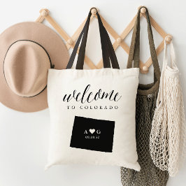Tote Bolsa de Boas-vindas do Casamento Silhouette State