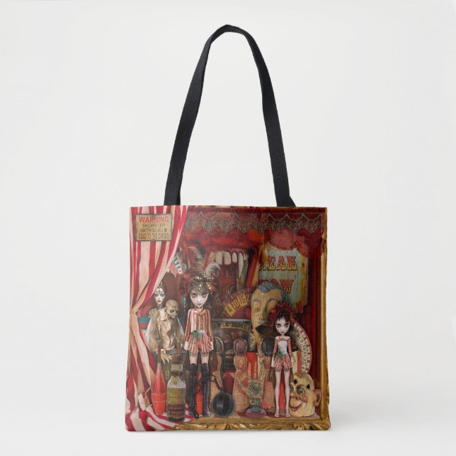 Tote bolsa de bolsa de arte - show de aberração (Frente)