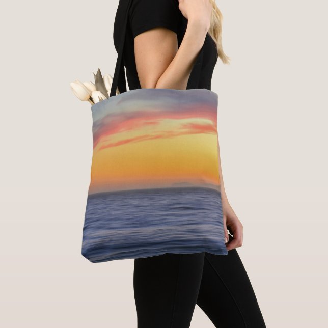 Tote Bolsa de Bolsa de praia de Oceano Sunset Beach (Close Up)