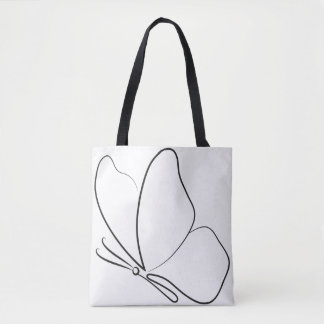 Tote Bolsa de borboleta minimalista