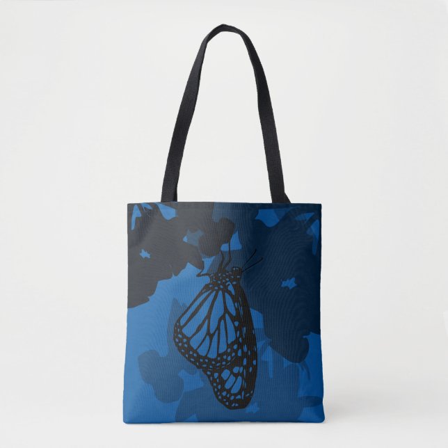 Tote Bolsa de Borboleta Monarca Azul (Frente)