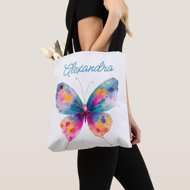 Tote Bolsa de borboleta personalizada (Close Up)