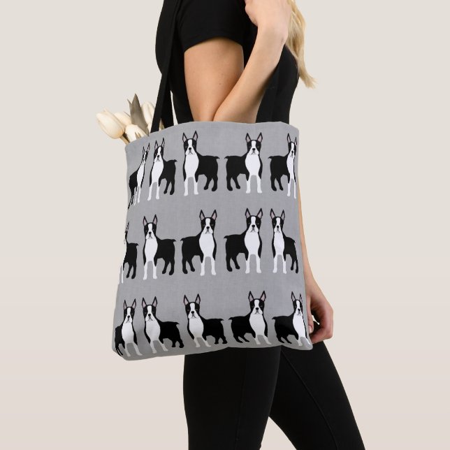 Tote Bolsa de Boston Terrier Allover (Close Up)