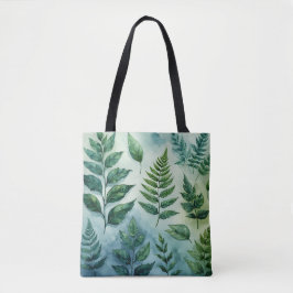 Tote Bolsa de Botânica Fern Verde Fresco