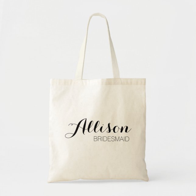 Tote Bolsa de Bridesmaid personalizável (Frente)