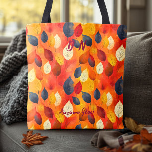 Tote Bolsa de Brilho de outono com Cores Quentes