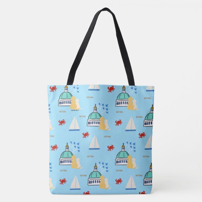 Tote Bolsa de Cachorro Personalizado - Terra, Ar, Mar d (Frente)