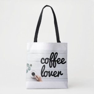 Tote Bolsa de café branco