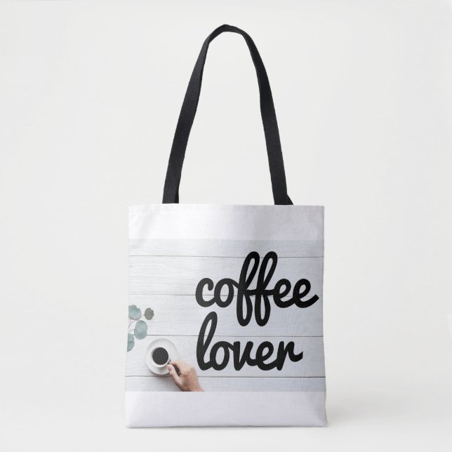 Tote Bolsa de café branco (Frente)