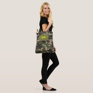 Tote Bolsa de Camo Retroativo - Nome Personalizado e Mo