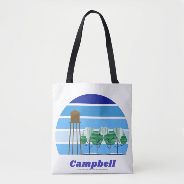 Tote Bolsa de Campbell California de dupla face (Frente)