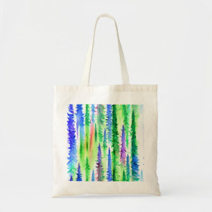 Tote Bolsa de Canvas de árvore de pinheiro com aquarela