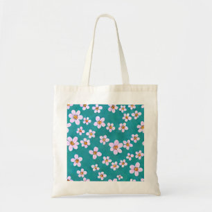 Tote Bolsa de Canvas de de flores de cereja dispersas