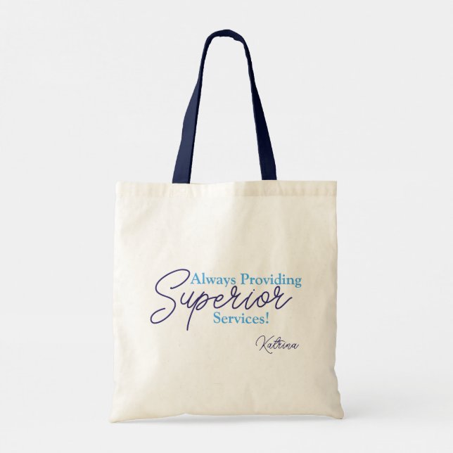 Tote Bolsa de Canvas de de Serviços de Aconselhamento S (Verso)