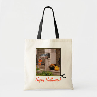 Tote bolsa de Canvas de orçamento 'Porch Halloween'