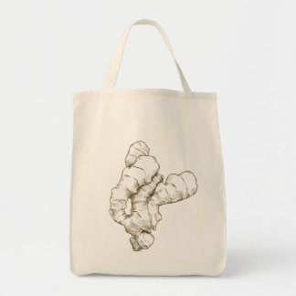 Tote Bolsa de Canvas de Raízes de Ginger