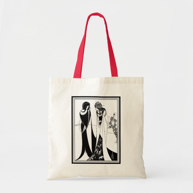 Tote Bolsa de canvas: Ilustração de Arte Aubrey Beardsl (Frente)