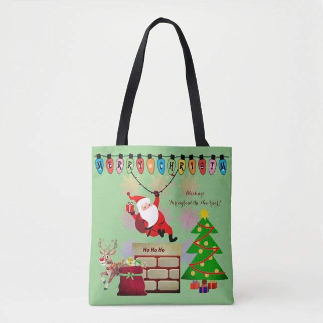 Tote Bolsa de Carregar de Espírito de Natal (Frente)