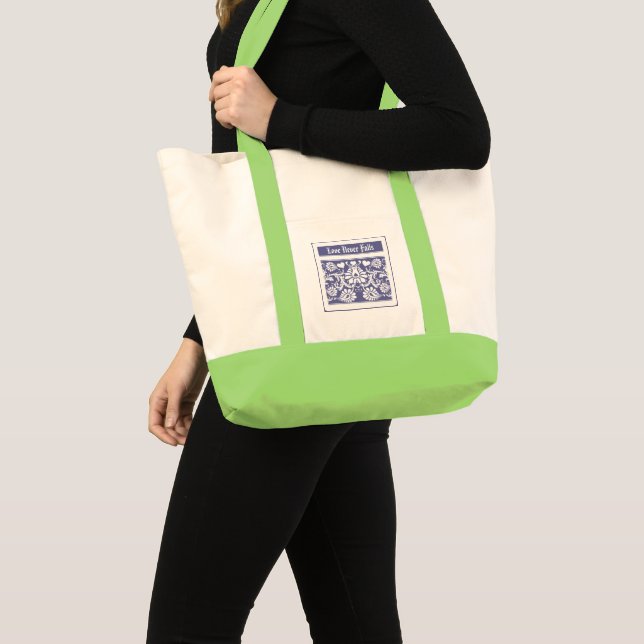 Tote Bolsa de Casamento Floral de White Vintage (Frente (produto))