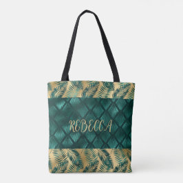 Tote Bolsa de chá e Design Dourado