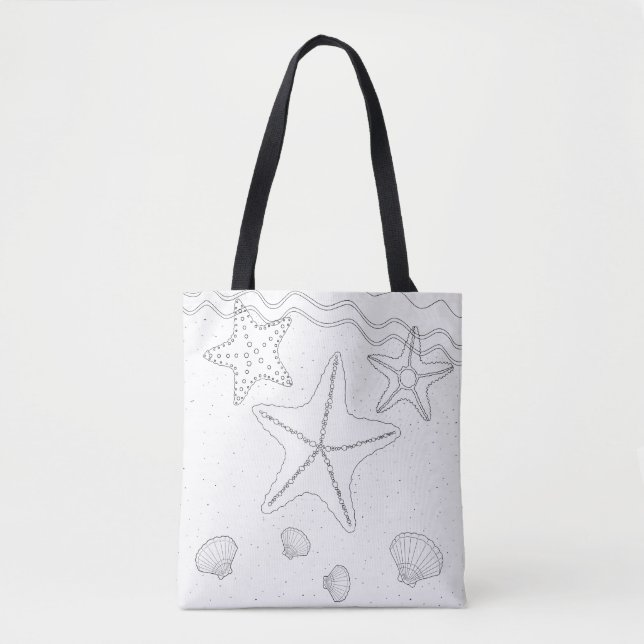 Tote Bolsa de Cheio para Coloração de Starfish (Frente)