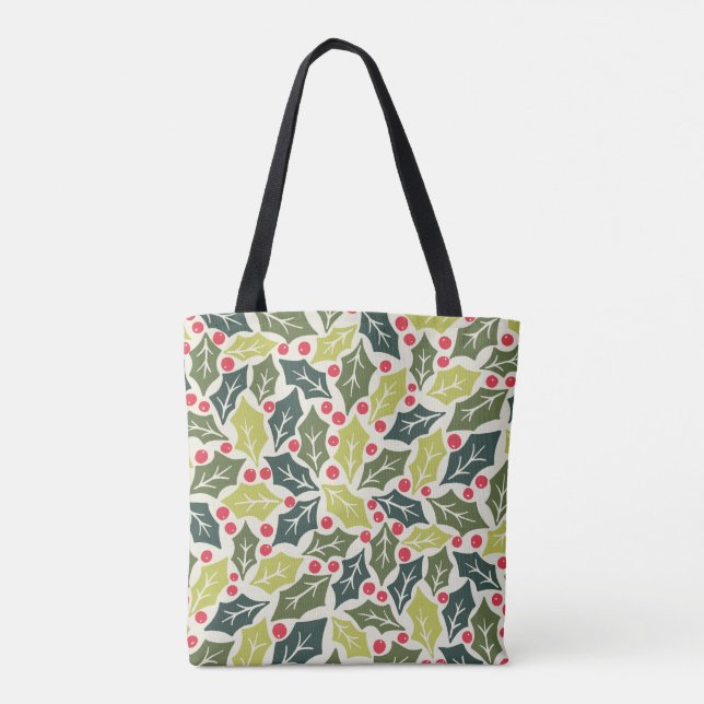 Tote Bolsa de Christmas Holly Berries (Verso)