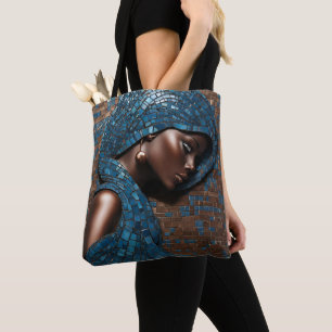 Tote Bolsa de Cobre Azul Mosiac