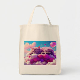 Tote Bolsa de compra com Ilustração de Cat
