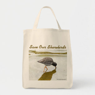 Tote Bolsa de compra comum do Redshank por RoseWrites