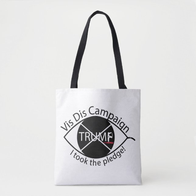 Tote Bolsa de compra de desobediência visual (Frente)