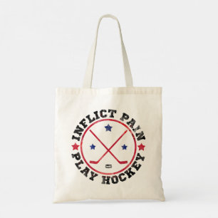 Tote Bolsa de compra de Hockey com Dor Inflica