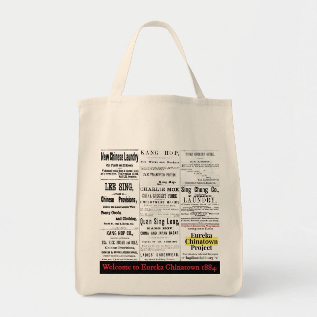 Tote Bolsa de compra Eureka Chinatown 1884 (Frente)