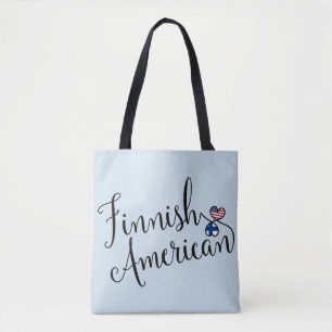 Tote Bolsa de compra Finlandesa de Corações Entwinados