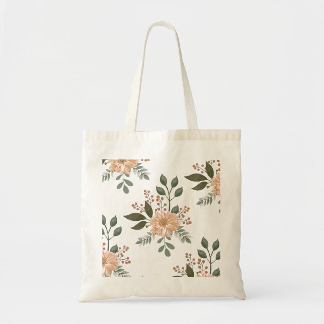 Tote Bolsa de Compras com Estampa Floral (Frente)