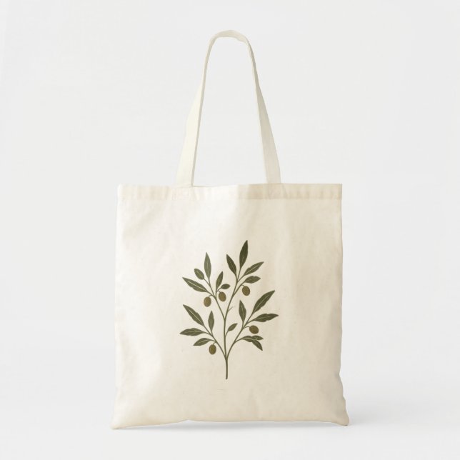 Tote Bolsa de Compras com Planta com Frutas (Frente)