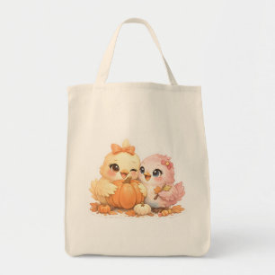 Tote Bolsa de compras de aves de Halloween fofas de abó